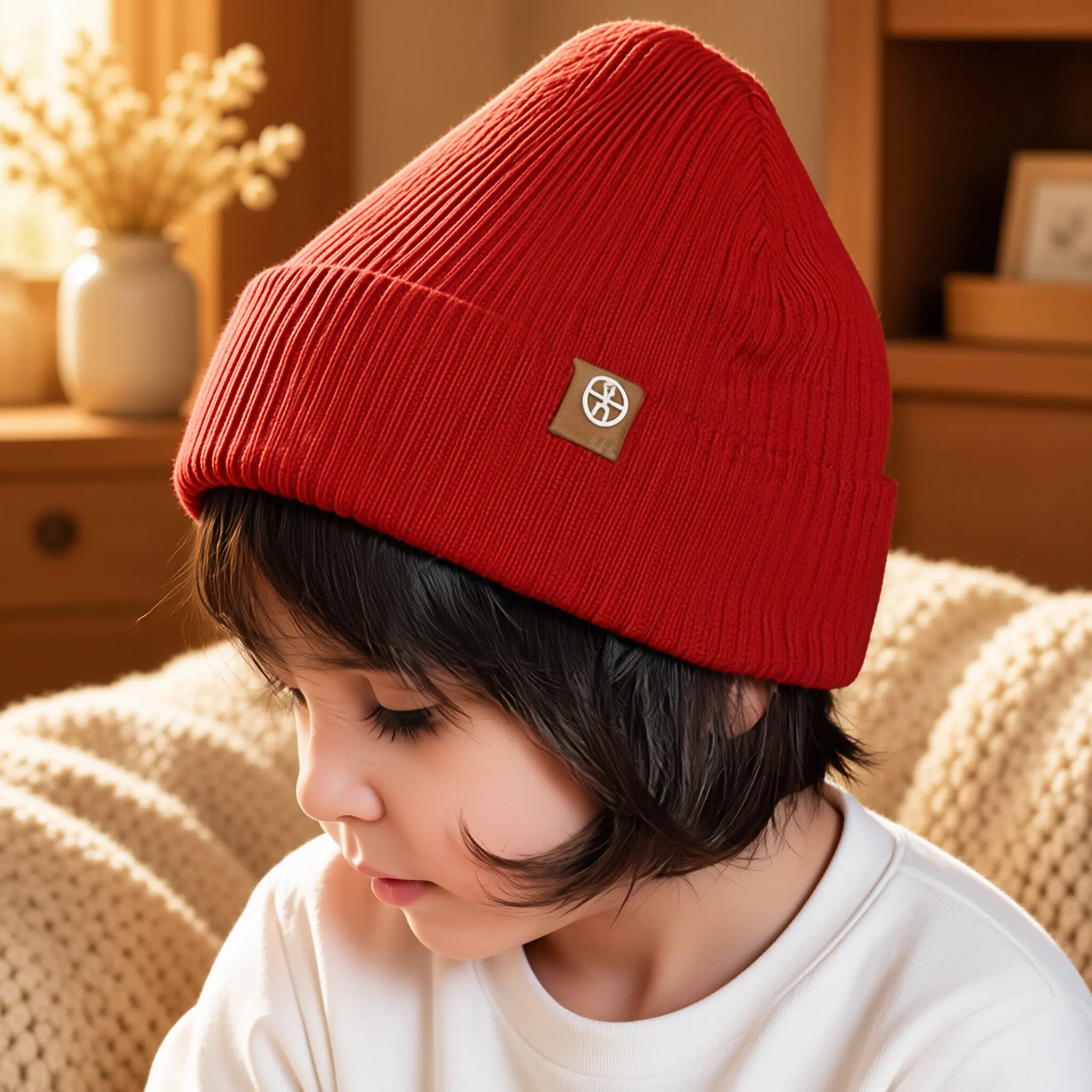 Beanie Cuffed Knit - Winter Neuer Stil Kinder Strickmütze Warme