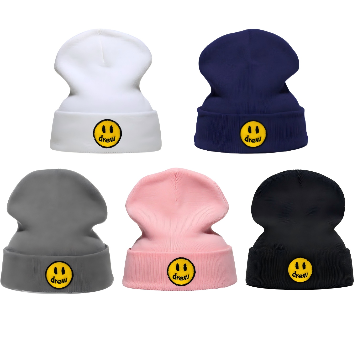 Neue bestickte Strickmütze für – Beanie Cuffed Knit Bewertung und Preis