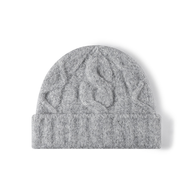 Wollmischung, Zopfmuster, Stri – Beanie Cuffed Knit Bewertung und Preis