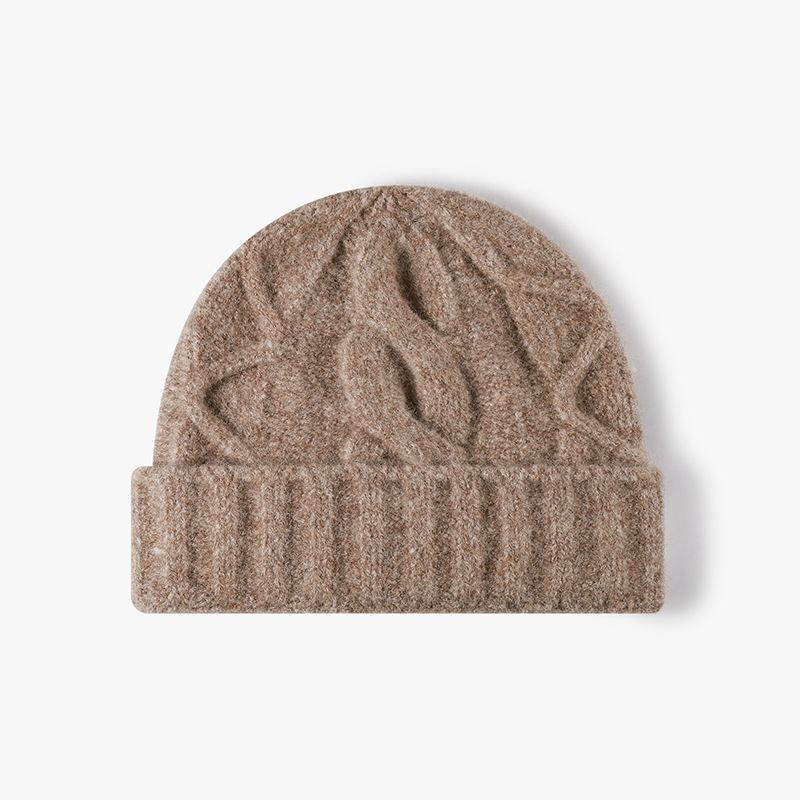 Wollmischung, Zopfmuster, Stri – Beanie Cuffed Knit Bewertung und Preis